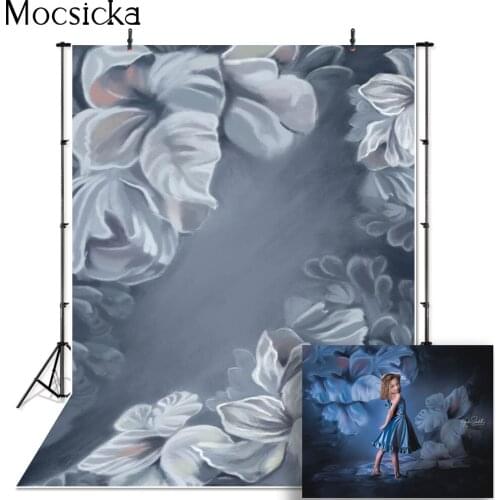 Oil painting floral photography backdrop lily flowers newborn kids photography studio abstract floral photocall