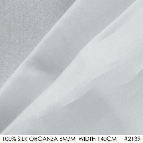 100% SILK ORGANZA 140cm width 6momme Natural Silk Fabrics Bridal Silk Material Head Scarf Snow White