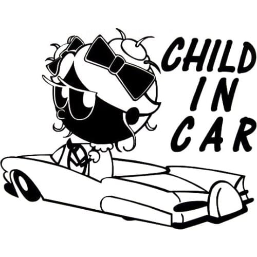 16x21cm AICAMU Girl Child In Car Vinyl Sticker Car Decal Safety Decal Sticker Bumper Waterproof New TA059