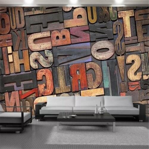 3d Wallcovering Wallpaper Nordic Colored Letter Symbol Mural Interior Home Decor Living Room Bedroom Kitchen Painting Wallpapers