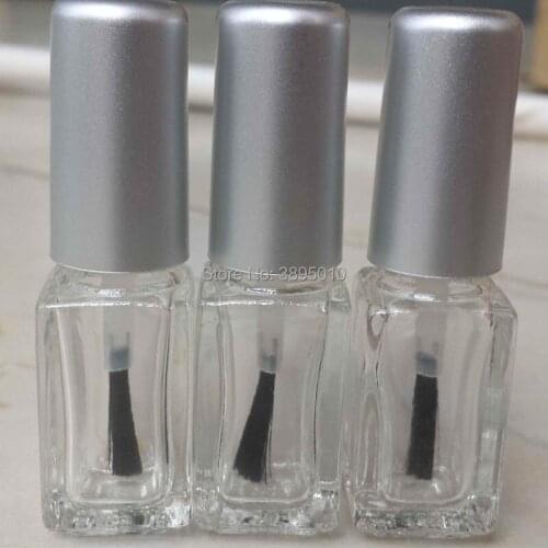 5ml empty nail polish glass bottles with brush ,5cc small glass bottle for nail polish ,essential oil glass container F1135