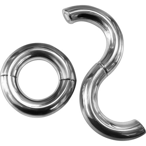 5 size for choose,Heavy Duty Magnetic Stainless steel Ball Scrotum Stretcher metal penis cock Ring Delay ejaculation.Sex Toy men