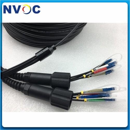 8cores 250M SM 9/125 G657A,LSZH/TPU,5.0mm,8C 8F PDLC/SC/FC/STUPC 8Fibers SingleMode Armored Fiber Optic Patch Cord Cable No Reel