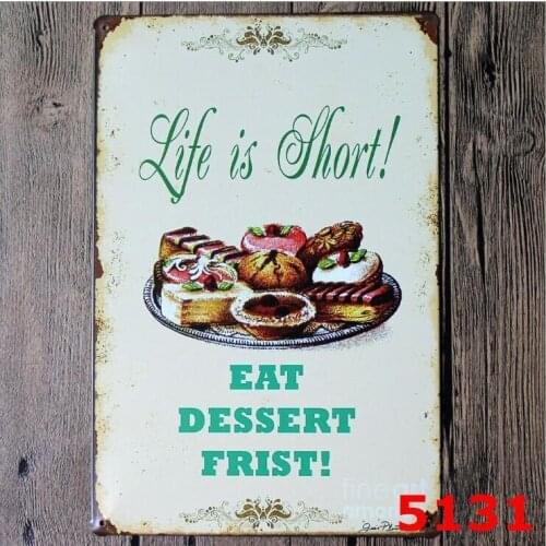 8x12 Inch Life Is Short Vintage Tin Sign Noshery Tavern Shabby Chic Bar Pub Club Home Coffee Shop Cafe Wall Decor