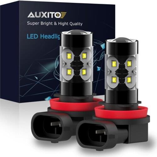 AUXITO 2x H11 H8 H10 881 880 H27 LED Fog Lights Bulb For Audi A1 8X A2 A3 8L 8P 8V A4 B5 B6 B7 B8 A5 8T A6 C5 C6 C7 A8 D2 Q3 Q5