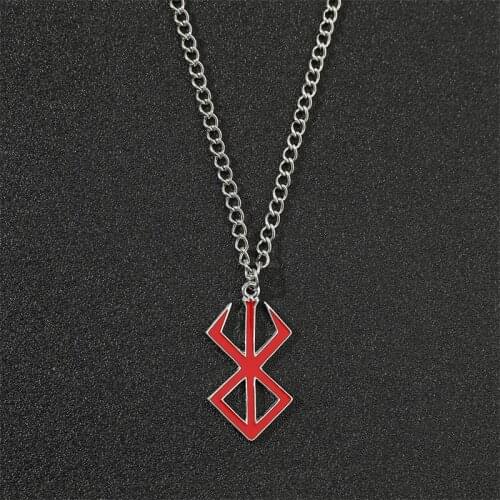 Berserk Symbol Necklace The Mad Warrior of Norse Viking mythology Keyring Pendant fashion Jewelry