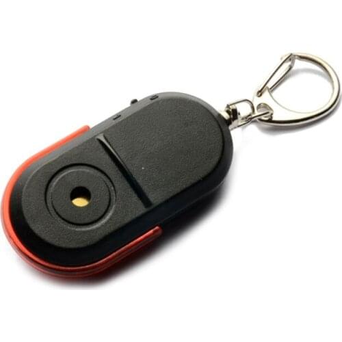 Wireless Anti-Lost Alarm Key Finder Locator Whistle Sound LED Light Key Chain R7RF