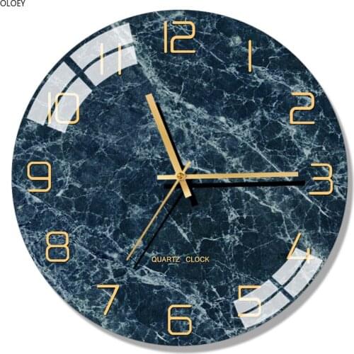 Large Wall Clock Modern Design Mechanism Living Room Luxury Clocks Creative Nordic Silent Glass Bedroom Quartz Clock Wall Watch