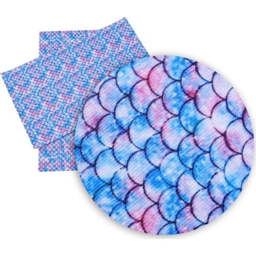 David angie 20*33cm Fish scales faux Artificial Synthetic Leather fabric for Sewing, DIY Decorative Garment Knotbow Bags,c4544