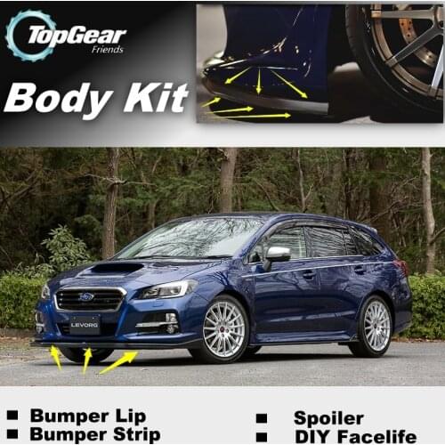 Bumper Lip Deflector Lips For Subaru Levorg 2014~2019 Front Spoiler Skirt For TopGear Fans Car Tuning View / Body Kit / Strip