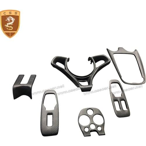 Real Carbon Fiber Center Control Surround Panel Rim Trim Outlet Decoration Strip for McLaren 540C 570S Interior Trims