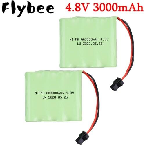 1-5pcs 4.8V Battery for rc car Cars Tanks Robots Boats Guns Electric remote control toys battery 4.8V 3000mah AA MINH Battery
