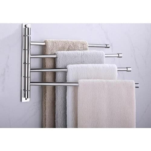 European Hot Sale Wall Mounted SUS304 Stainless Steel Bathroom Adjustable Towel Bars High Quality Towel Rack,Brushed