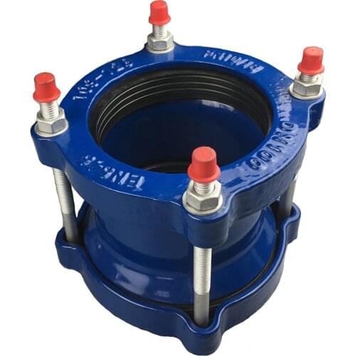 Iron Pipe Fittings Flexible Restrained Coupling For PE, HDPE Pipe