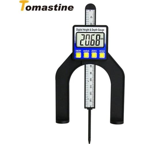 New Digital Depth Gauge Digital Tread Depth Gauge LCD Magnetic Self Standing Aperture 0-80mm Hand Routers