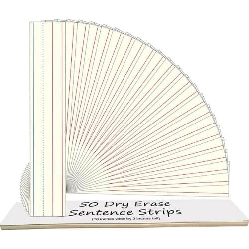 Pocket Chart With 50 Dry Erase Cards Sentence Strips In A Single Pack For All Your Classroom Needs