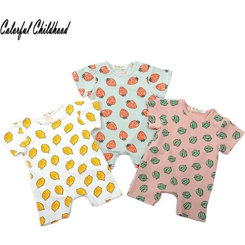 Boys romper summer soft breathable cotton newborn baby jumpsuit toddler short sleeve bodysuit infant overalls onesie for child
