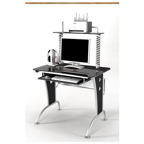 Computer desk.. Toughened glass desk
