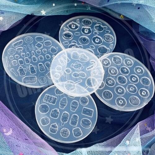 Candy Chocolate Food Dessert Crystal Epoxy Resin Mold Cake Lollipop Silicone Mould DIY Crafts Jewelry Casting Tools