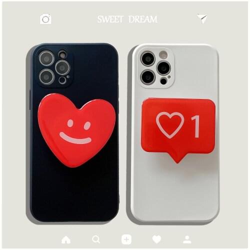 Creative Like Button Stand Knot Case for iPhone 12 Pro Max Back Phone Cover for 12 11 Pro Max X XS XR 8 7 Plus SE 2020