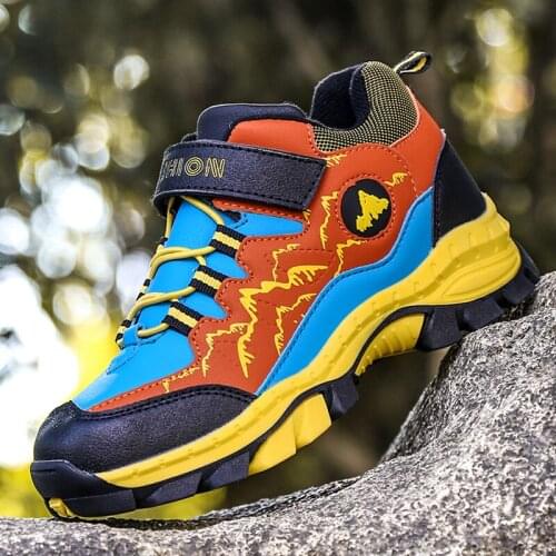 Hiking Children Shoes For Kids Sneakers Boys Casual Shoes Girls Sneakers Leather Climb Anti-slippery Running Footwear Trainers