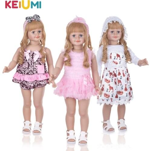 KEIUMI Bebe Reborn Dolls 78CM Soft Touch Silicone Body Vinyl Realista Baby Dolls Toddler Doll Girls Toys Bath Toy For Kid Gifts