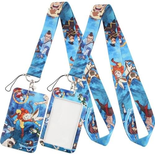 LT4 Cartoon Anime Avatar The Last Airbender Neck Strap Lanyards Keychain Holder ID Card Pass Hang Rope Lariat Lanyard Key Chain