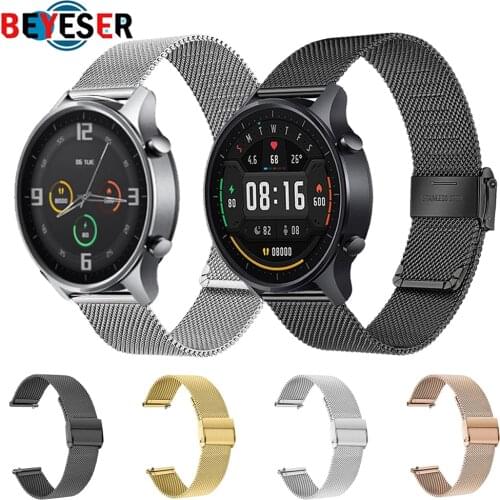 22mm Metal band For Xiaomi Mi Watch Color Strap Bracelet for Xiaomi Mi Smart Watch Color Replacement Sport Wristband Correa