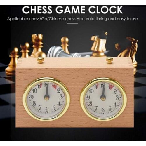 International Checkers & Chess Board Game Accessory Retro Game Timer Mechanical Count Up Down Analog Chess Clock Gift