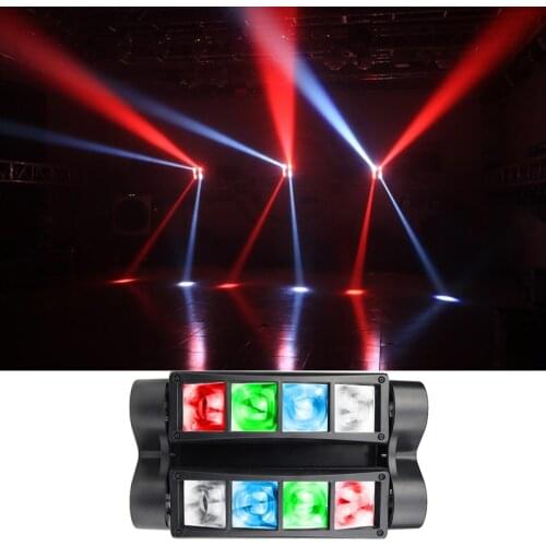 Mini Led 8*10W RGBW 4IN1 Spider Moving Head Light Good Effect Use For DJ Home Entertainment Party KTV Nightclub Dance