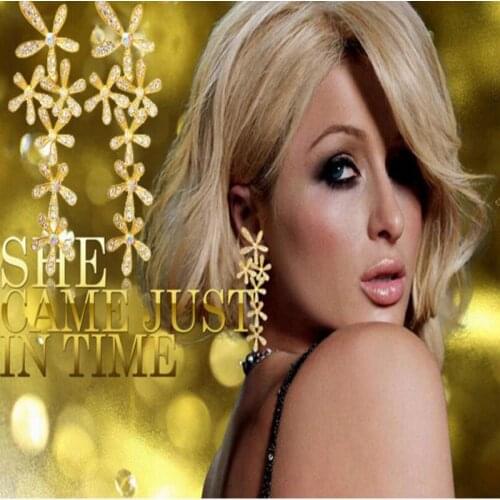 Fashion jewelry 4 Color flower full rhinestone ultra long earrings crystal for women