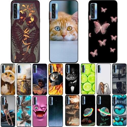 For TCL 20S Case Fashion Silicone Soft TPU Cute Back Cases for TCL 20s Phone Cover Funda Coque