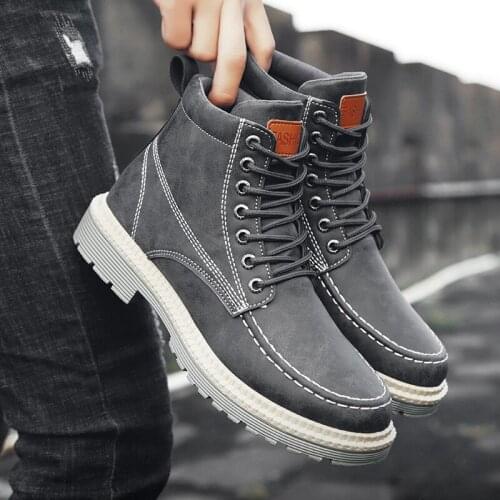 Men Snow Boots Winter Warm Outdoor Snow Walking Ankle Boots 2021 New Winter Male Comfortable Warm Casual Winter Shoes Men Boots