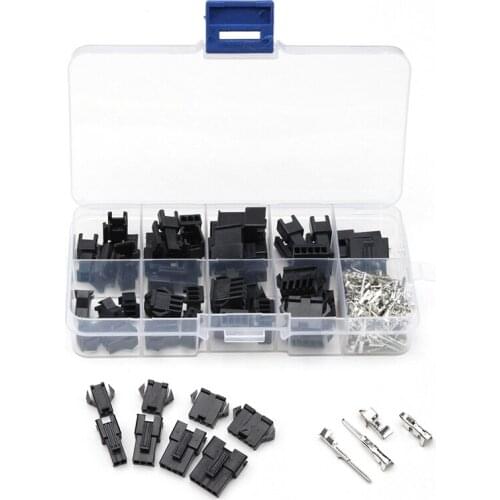 MUFOOR 200PCS Nylon Housing Terminals 2/3/4/5 Pin Male/Female Connectors with Wings/Hooks For Electronics Household Appliance