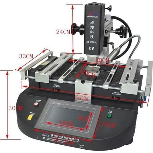 Original ZM zhuomao R5830 Hot air bga rework station 3 zones welding machine