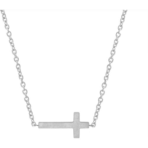 2018 New Fashion Stainless Steel Women Men Necklace Trendy Punk Style Cross Pendant Link Chain Necklace Jewelry