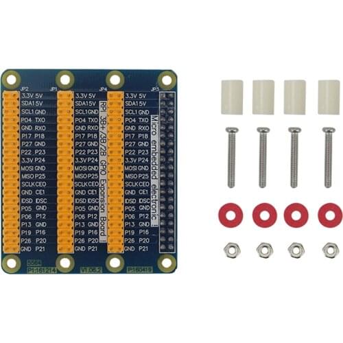 Raspberry Pi 4 Model B GPIO Extension Board 3 x 40 Pin GPIO Adapter Plate Module for Raspberry Pi 3 3B Plus 2B for Orange Pi