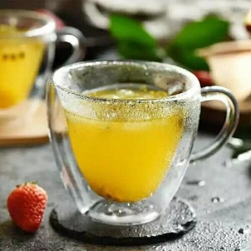 Heart Love Shaped Double Glass Mug Kungfu Tea Cup Milk Lemon Juice Cup Beverage Cup Lover Coffee Cup Love Cup Anniversary Gift