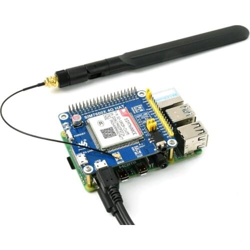 Waveshare SIM7600CE-CNSE 4G HAT for Raspberry Pi, Supports 4G / 3G / 2G Communication, Also LBS Positioning