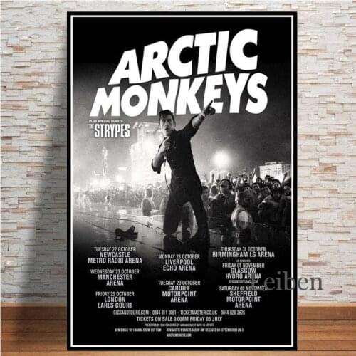 Modern Nordic Arctic Monkey Music Concert Poster Abstract Creative Art Canvas Paintings and Prints Home Decor Shop Bar Bedroom