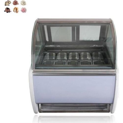 Glass door gelato ice cream dipping display case Chiller Cabinets For sale Free Shipping by sea CFR