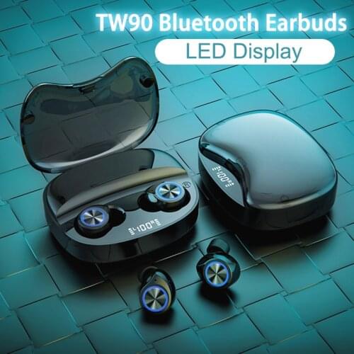TWS Bluetooth 5.0 Headphone In-ear Sports Earbuds IPX5 Waterproof Earphone with Battery Display Screen Earbuds