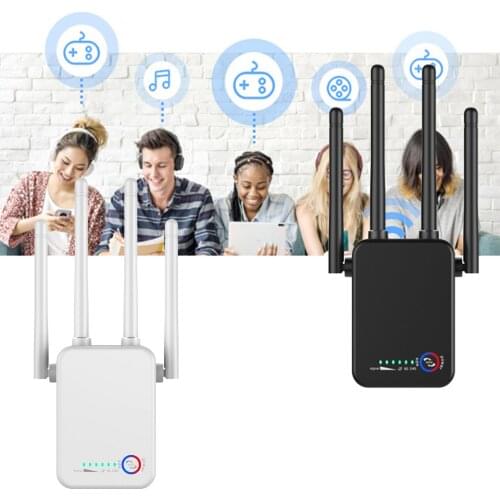 5GWifi Repeater WiFi Long Range Extender Router Wireless WiFi Signal Amplifier 1200M WiFi Booster 24G 5Ghz Wifi Positive Booster