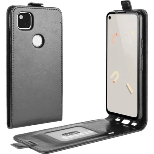 For Google Pixel 4a Vertical Flip Leather Case with Card Slots Photo Frame Protective Case for google pixel 4a Cell Phone