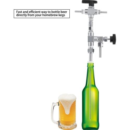 1 * Beer Bottle Filler 304 Stainless Steel Pressure Beer Bottle Filler Home Brew CO2 Beer Brewing Kit beer machine