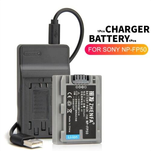 1pcs NP-FP50 NP FP50 Battery +USB Charger for Sony DCR-HC30 HC40 HC43E HC65 HC85 HC96 DCR-SR30 SR40 SR100 DCR-HC42 HC46 AC-VQP10