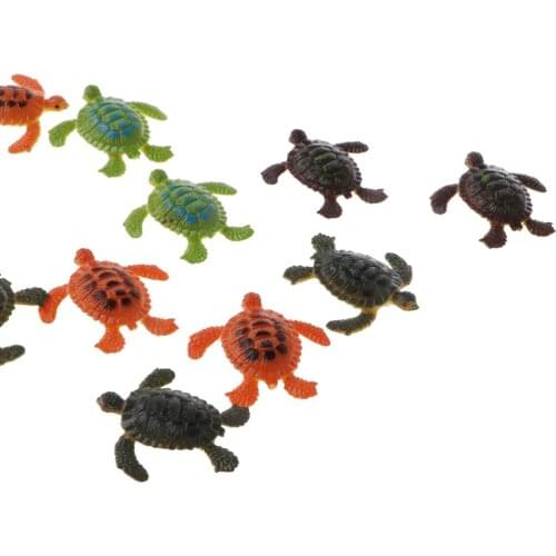 12pcs Plastic Animal Turtles Model Figures Girls Boys Party Bag Filler