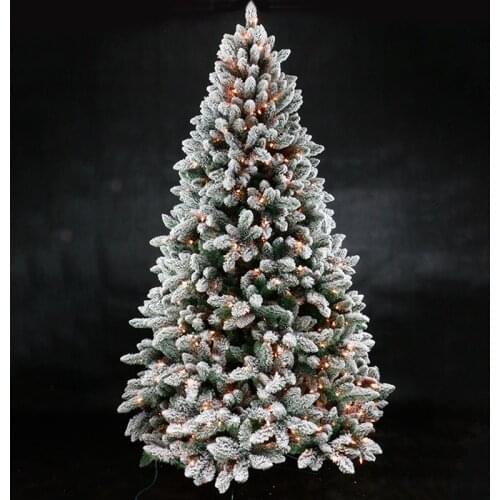2020 New Year Gift Flocking Christmas Tree Snowflake Tree Christmas Family Hotel Mall Decoration