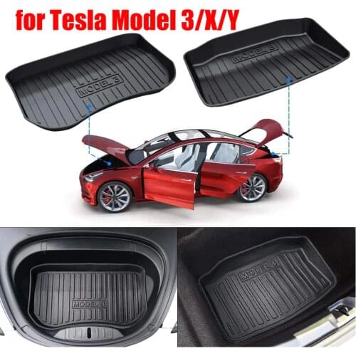 2021 Model3 3D Trunk Mat for Tesla Model 3 Y 2017 Customized Front Rear Cargo Liner Waterproof Protective Pads Floor TPO Rubber