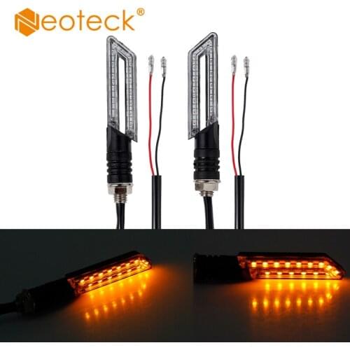 Neoteck 4 Pcs 15 LED Universal Motorcycle Tail Light Lamp Amber Turn Signal Indicators 12V DC 0.8W Indicator Motorbike Lamp